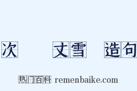 次韻項丈雪詩造句是什么意思的图片